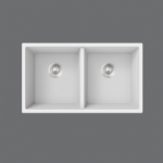 SMC - 902W - White Granite double undermount sink