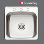 SMC - 9391 Stainless single topmount sink