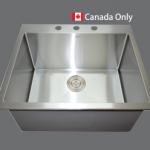 SMC T2220 Stainless single Topmount sink